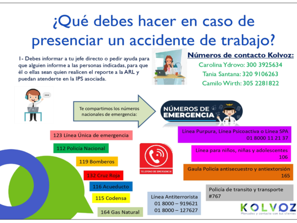 OJO: Accidentes de trabajo