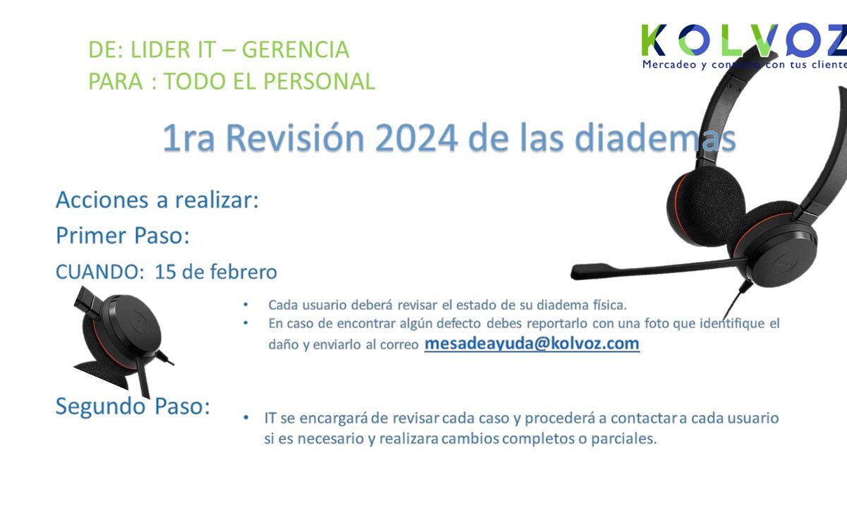 1ra Revisión 2024 de las Diademas