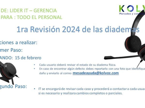 1ra Revisión 2024 de las Diademas