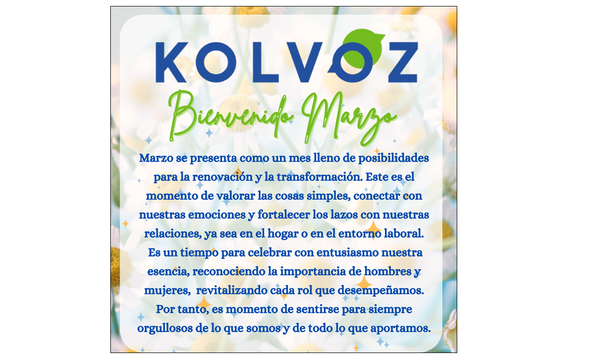 ¡BIENVENIDO MARZO!