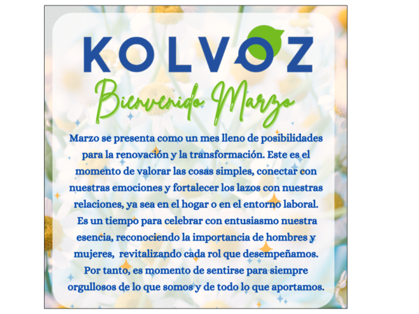 ¡BIENVENIDO MARZO!