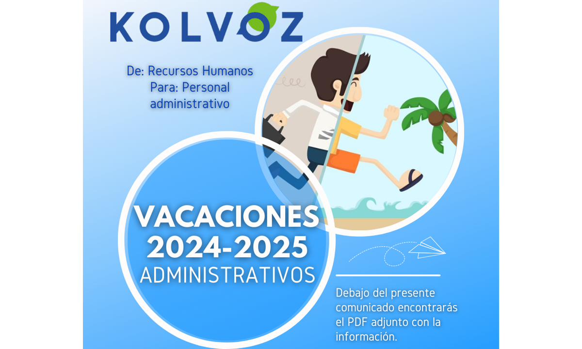 VACACIONES 2024-2025 ADMINISTRATIVOS
