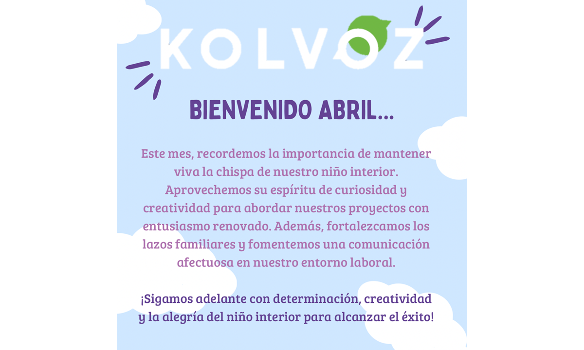 ¡BIENVENIDO ABRIL!